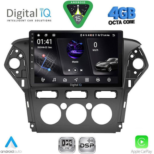 Digital IQ Car Audio System for Ford Mondeo 2011-2013 with A/C (Bluetooth/USB/WiFi/GPS/Apple CarPlay/Android Auto) with 10" Touch Screen
