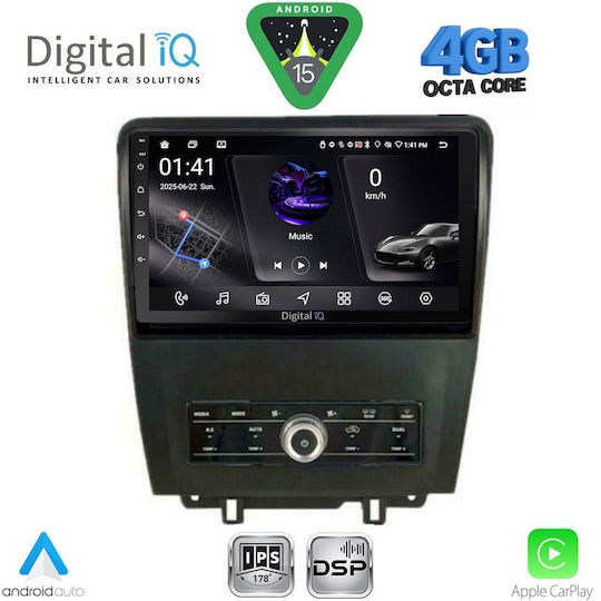 Digital IQ Ηχοσύστημα Αυτοκινήτου για Ford Mustang 2010-2015 (Bluetooth/USB/WiFi/GPS/Apple-Carplay/Android-Auto) με Οθόνη Αφής 9"