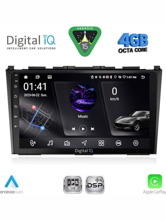 Digital IQ Car Audio System for Honda CR-V 2006-2012 Bluetooth USB WiFi GPS Apple CarPlay Android Auto with 9" Touch Screen