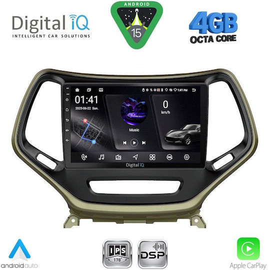 Digital IQ Ηχοσύστημα Αυτοκινήτου για Jeep Cherokee 2014 (Bluetooth/USB/WiFi/GPS/Apple-Carplay/Android-Auto) με Οθόνη Αφής 10"
