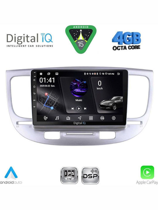Digital IQ Car Audio System for Kia Rio 2005-2011 (Bluetooth/USB/WiFi/GPS/Apple CarPlay/Android Auto) with 9" Touch Screen