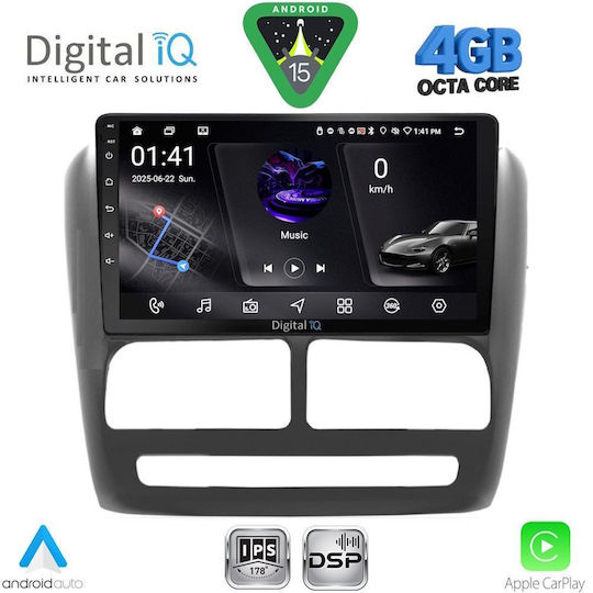 Digital IQ Ηχοσύστημα Αυτοκινήτου για Fiat Doblo 2010-2015 (Bluetooth/USB/WiFi/GPS/Apple-Carplay/Android-Auto) με Οθόνη Αφής 9"