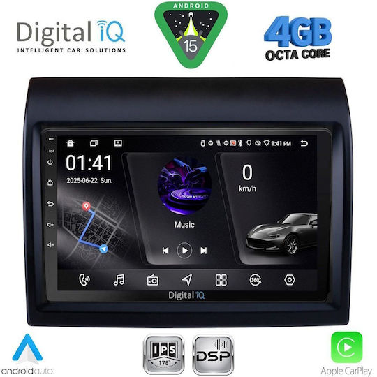 Digital IQ Ηχοσύστημα Αυτοκινήτου για Peugeot Boxer Fiat Ducato Citroen Jumper 2011-2021 (Bluetooth/USB/WiFi/GPS/Apple-Carplay/Android-Auto) με Οθόνη Αφής 9"