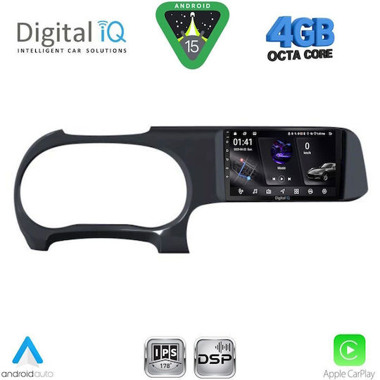 Digital IQ Car Audio System for Hyundai i10 2020 (Bluetooth/USB/WiFi/GPS/Apple CarPlay/Android Auto) with 9" Touch Screen