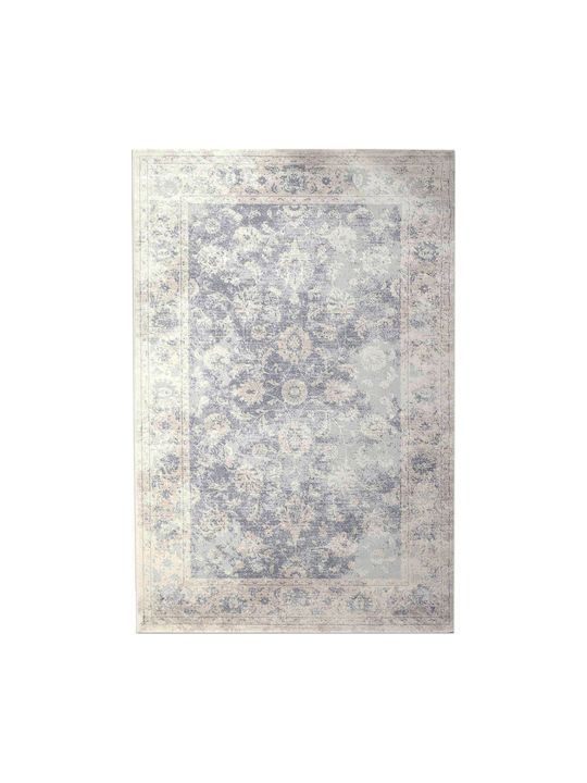 Ezzo Venice 7383acd Wohnzimmer Teppich Rechteckig Langsam brennend mit Fransen Grau 80x300cm