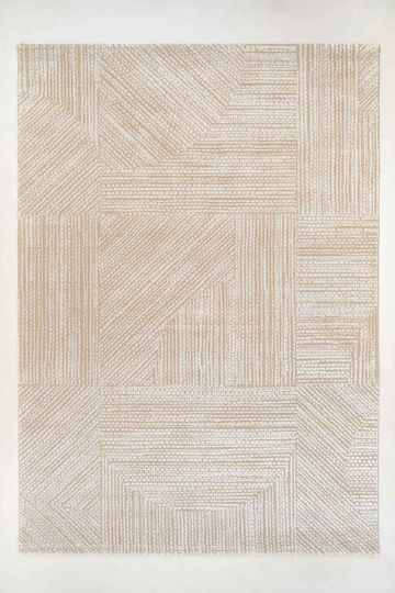 Ezzo Carlota E703b1w Fireplace Rug Rectangular Beige 133x190cm