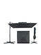 Garten- und Terrassen-Sonnenschirm Boden Quadratisch Aluminium Grau mit Basis 3x3m NP13287GR