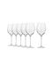 Krosno Harmony White Wine Glass Set Goblets Crystal White 370ml 6 Pieces