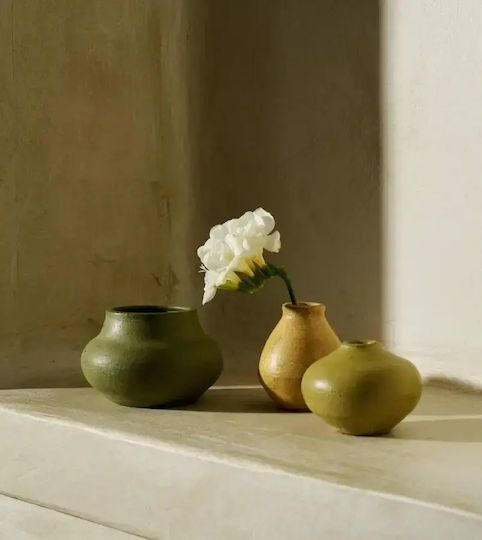 Gofis Home Set of Ceramic Vases Naeris Orange 8xH9cm 3 Pieces Gofis Home Set of Ceramic Vases Naeris Orange 8xH9cm 3 Pieces