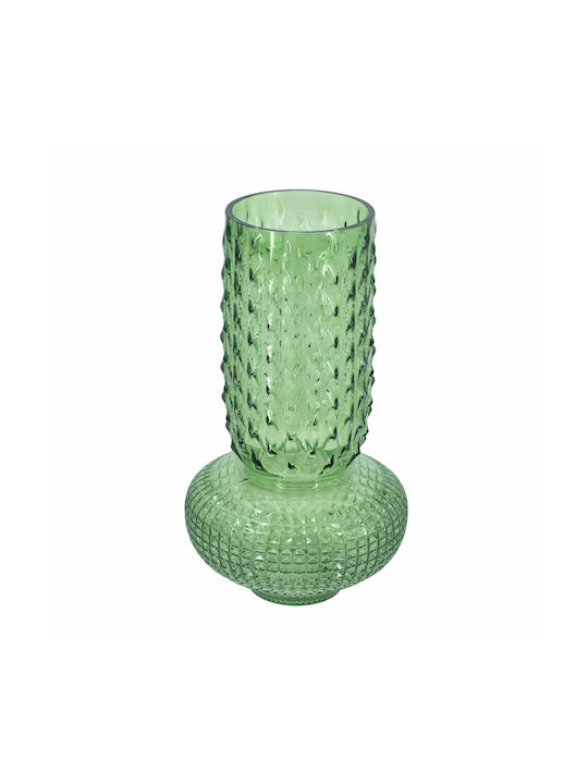 Artekko Vază Decorativă Din Sticlă Glassy Verde 21.3x21.3xÎ38.3cm