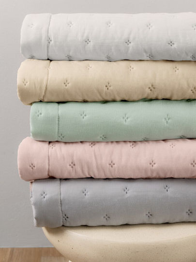 Palamaiki King Size Coverlets Set Ice 260x240cm 3 Pieces