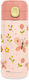 Miniland Junior Kids Water Bottle Butterfly Stainless Steel Pink 320ml 89704