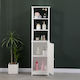 Pakketo Larben Floor Bathroom Column Cabinet W40xD33xH150cm White