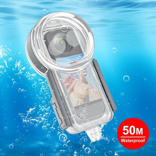 Waterproof Sealed Diving Case Insta360 X5 Puluz 50m Youth Edition Transparent
