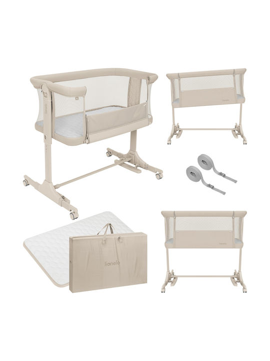 Lionelo Cradle Pari with Mattress and Wheels Beige