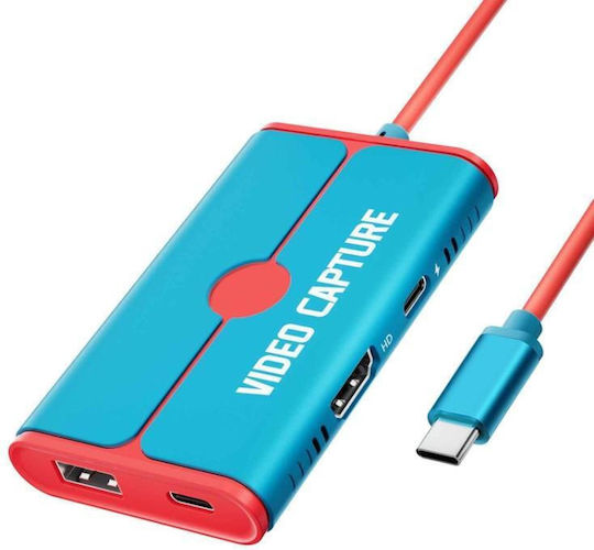 Адаптер За Живо Записване На Игри Видео Карта Lemorele Ac08 4k Hdmi Езеро Син