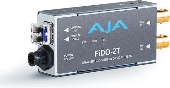 Aja 2-channel 3g-sdi To Single-mode Lc Fiber Transmitter Fido-2t