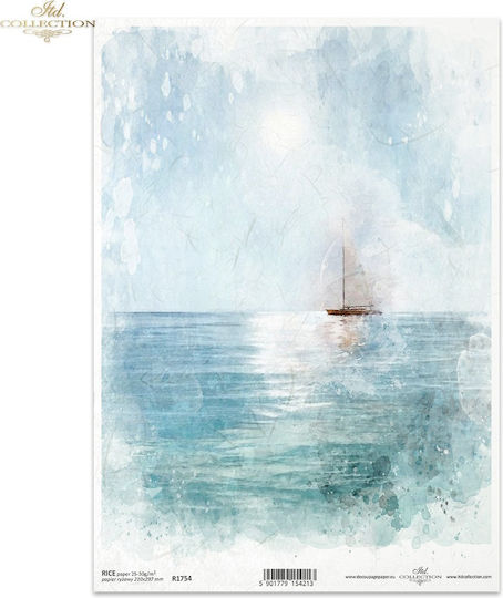 Decoupage Rice Paper A4 Sea Landscape Sailing Ship