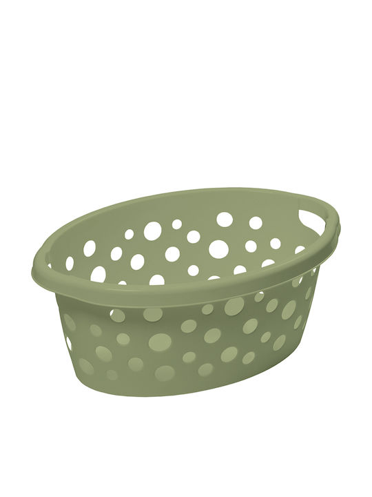 DEA home Bubble Wäschekorb Kunststoff 25lt 59x39x24cm Grüne