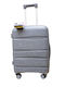My Shoe Fashion Cabin Hard Gray Suitcase with 4 Wheels Height 55cm