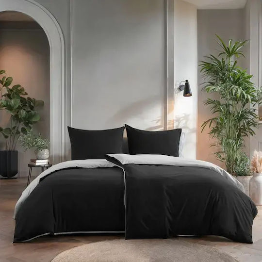 Sleep Time Set Huse Pentru Pilote Alb Negru