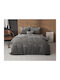 Sleeptime Set Huse Pentru Pilote 100% Bumbac 140x220cm Simplă Cu Față De Pernă Gri