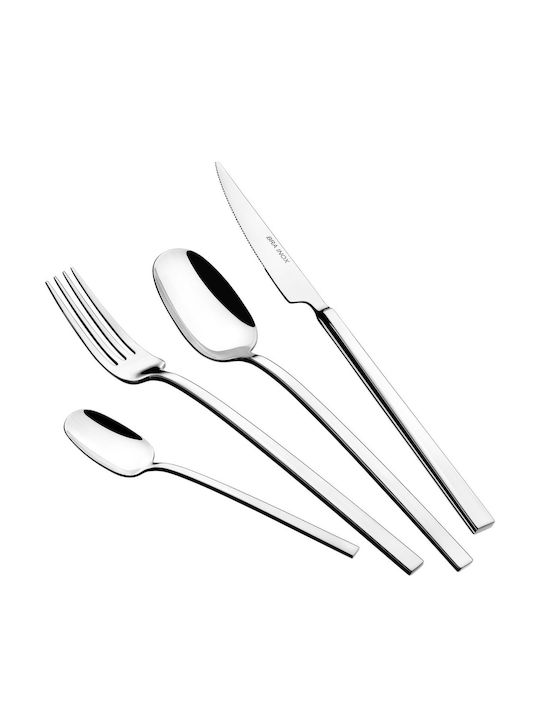 Bra Set De Tacâmuri Din Oțel Inoxidabil Argintiu 75 Bucăți
