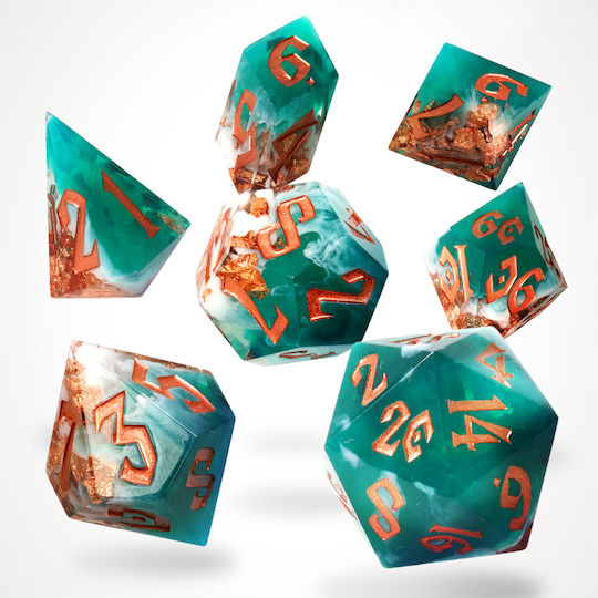 Set Zaruri Rpg Din Rășină Mystic Marine Cu Margine Ascuțită