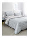 Vesta Home Ariadni Bed Sheet Set with 2 Pillowcases Super-Double with Rubber Hugger 170x270cm Gray (3 Pieces)