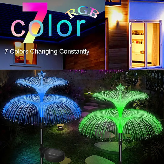 Set of 2 Spiked Solar Lights RGB with Photocell