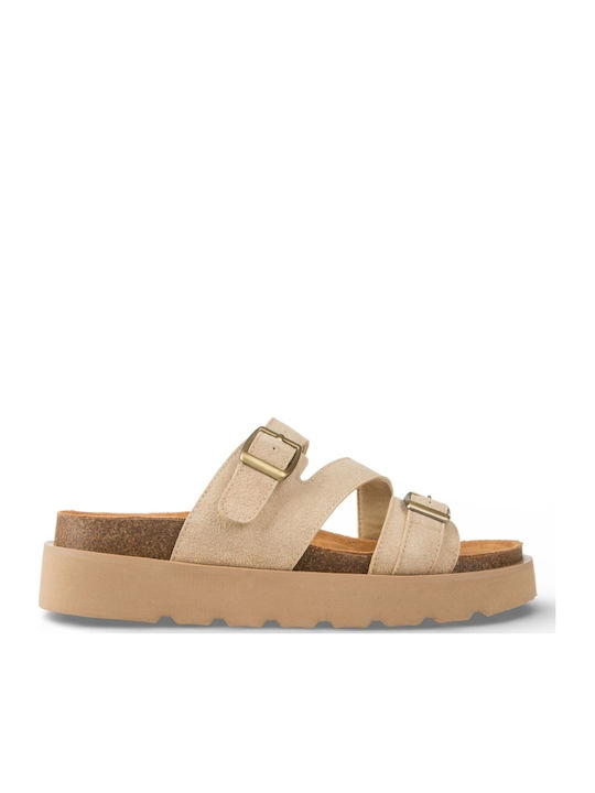 Women's Flat Sandals Beige