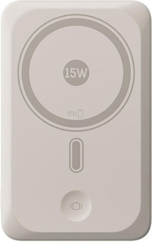 3MK SafeCell MagSafe Power Bank 10000mAh 22.5W με Θύρα USB-C Power Delivery Μπεζ