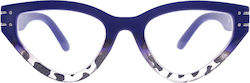 Frog Optical Lesebrillen +4.50 in Lila Farbe