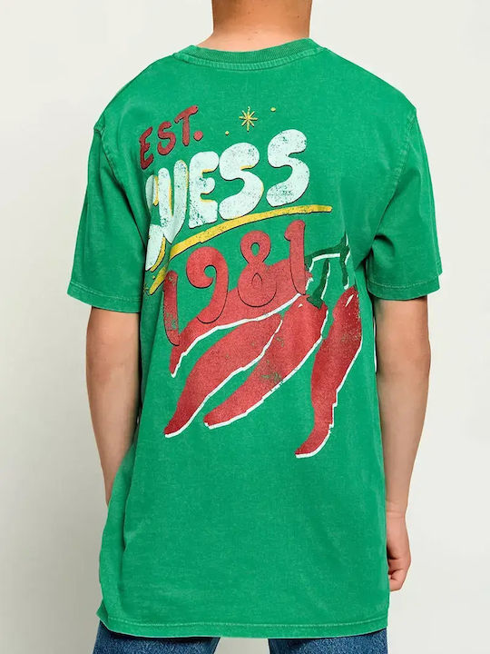 Guess Kinderoberteile T-Shirt Grün Gmt Dye