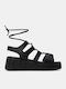 Platforme Dama Tip Espadrile Negre