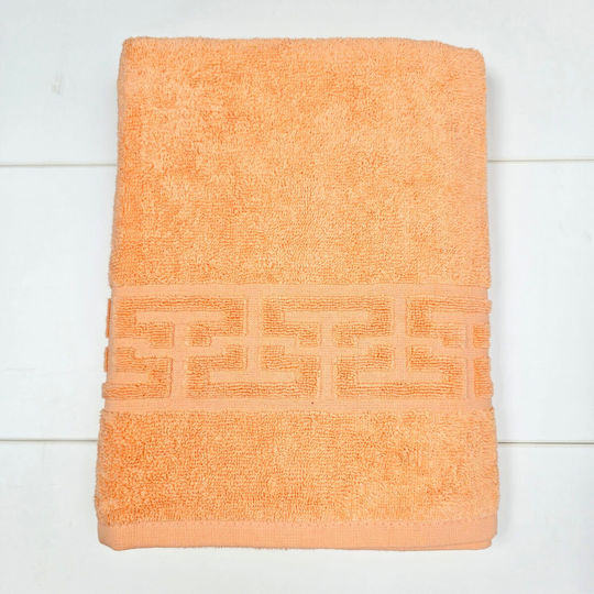 Kotonia Home Set of Bath Towels 3 pcs Greek Salmon Weight 500gr/m²