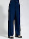 Women's High Rise Pantaloons in Slim Fit Blue