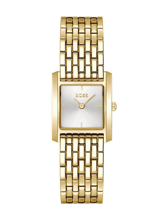 Boss Hugo Women's Watch 22mm Battery with Gold Metal Bracelet