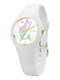 Ice Womens Watch 28mm Battery With White Rubber Strap