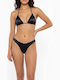 Set Bikini Dreieck mit Abnehmbarer Verstärkung & String Schwarz