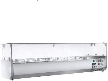 Niki Inox Vitrine Frigorifice De Birou 134x34x45cm