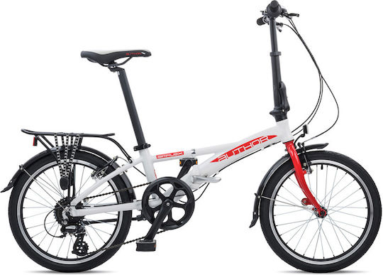Author 20 Zoll 2024 Weißes Klappbares Stadtfahrrad mit Geschwindigkeiten