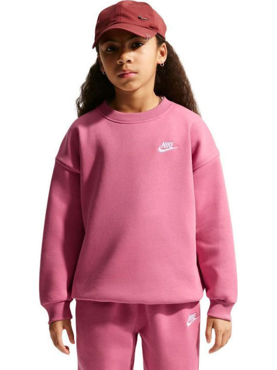 Nike Fleece Επένδυση Παιδικό Φούτερ Pink Sports...
