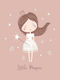 Kids Wall Art Little Princess with Black Wooden Frame 40x50cm