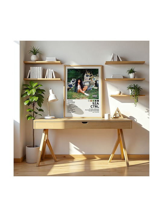 Music Poster Sza Ctrl Ms080 40cm X 50cm Premium Black Wooden Frame