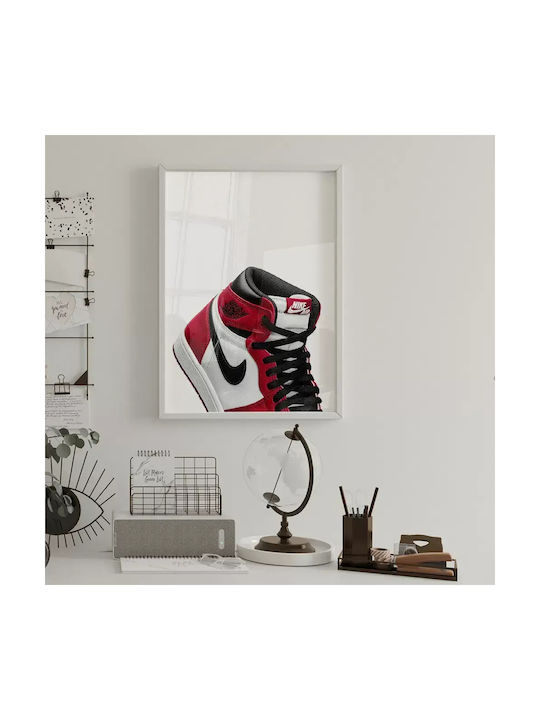 Poster Chicago Air Jordan 1 Snk41b 40cm X 50cm Premium Μαύρο Ξύλινο Κάδρο