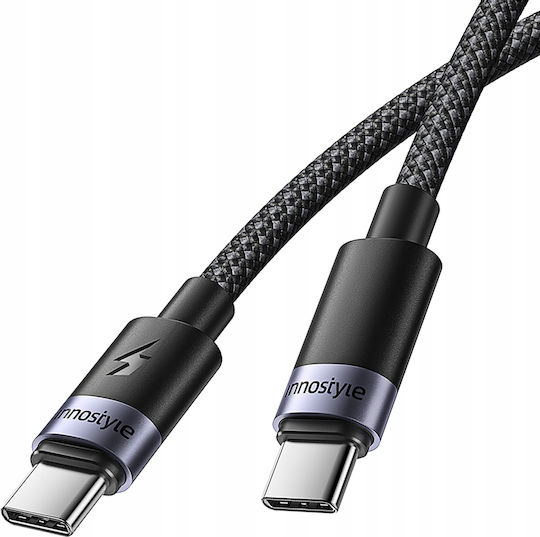 Innostyle USB 2.0 Кабел USB-C Мъжки - USB-C / USB-A 60W Черен 1m PC-CC100BLK
