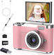 LK-007 Kinder Kompaktkamera 48MP Rosa