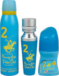 Set Beverly Hills Polo Club No 2 Eau De Parfum Women 50 Ml + No 2 Anti-perspirant Deodorant Roll-on Women 50 Ml + 1982 Sport 2 Freshness Body Spray 150 Ml