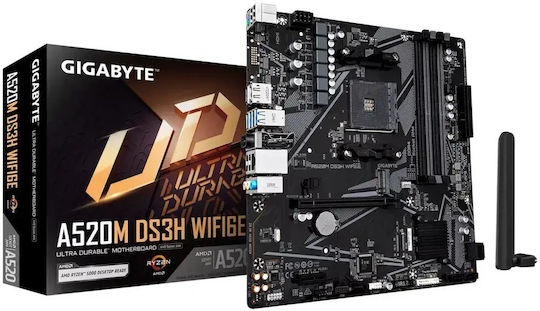 Gigabyte A520M DS3H WIFI6E Motherboard Micro ATX με AMD AM4 Socket